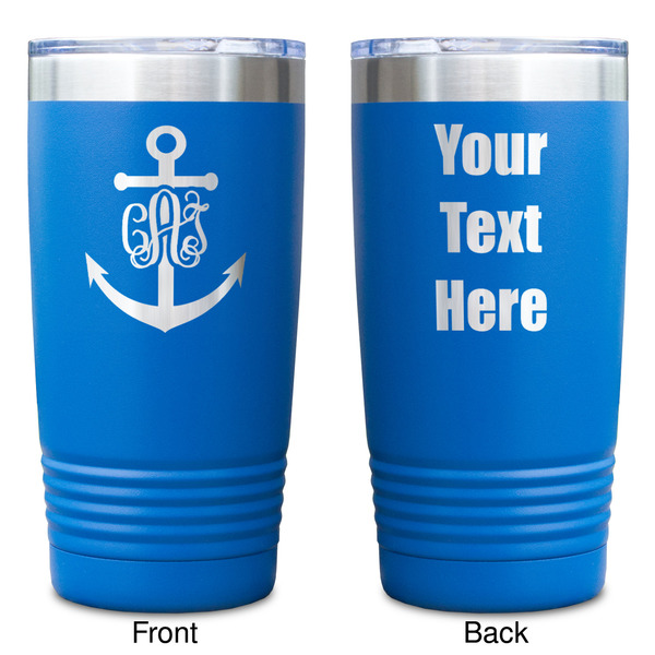Monogram Anchor Blue Polar Camel Tumbler - 20oz - Double Sided - Approval
