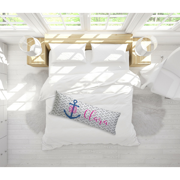 Monogram Anchor Body Pillow - LIFESTYLE