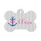 Monogram Anchor Bone Shaped Dog ID Tag - Small
