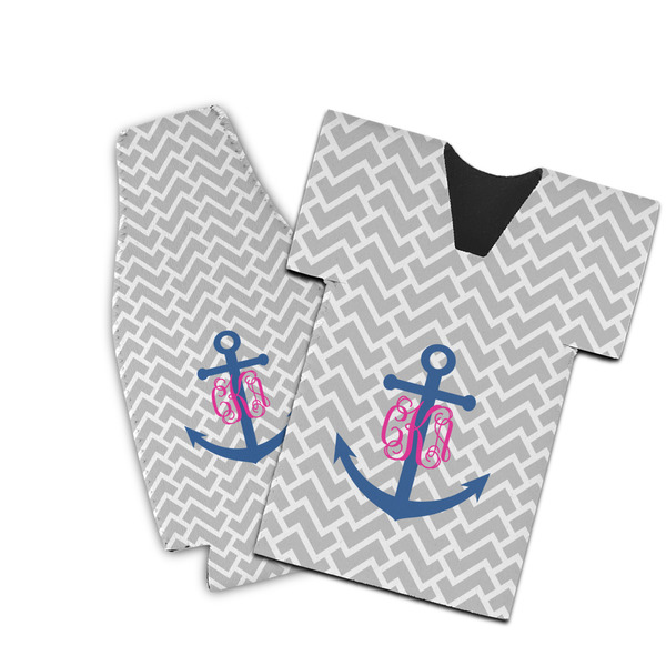 Custom Monogram Anchor Bottle Cooler