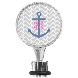 Monogram Anchor Wine Bottle Stopper (Personalized)