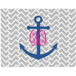 Monogram Anchor Woven Fabric Placemat - Twill