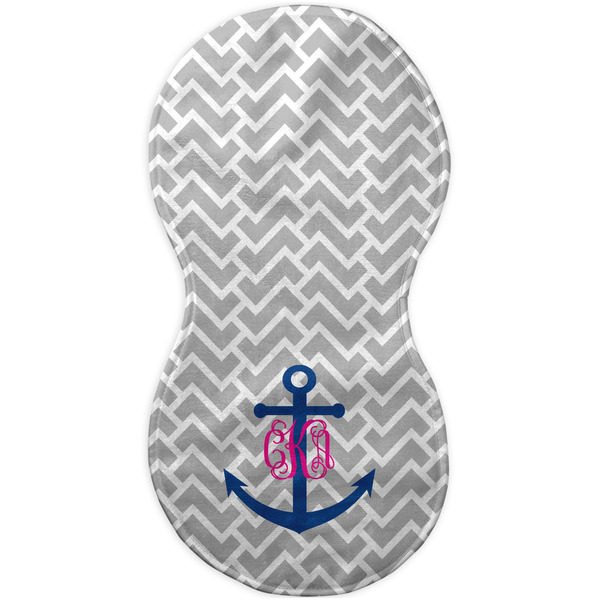 Monogram Anchor Burp Peanut Shaped Flat