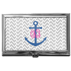 Monogram Anchor Business Card Case