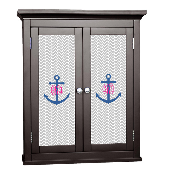 Custom Monogram Anchor Cabinet Decal - XLarge