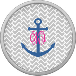 Monogram Anchor Cabinet Knob (Silver) (Personalized)