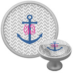 Monogram Anchor Cabinet Knob (Silver) (Personalized)