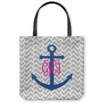 Monogram Anchor Canvas Tote Bag (Personalized)