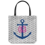 Monogram Anchor Canvas Tote Bag - Large - 18"x18" (Personalized)