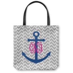 Monogram Anchor Canvas Tote Bag - Large - 18"x18" (Personalized)