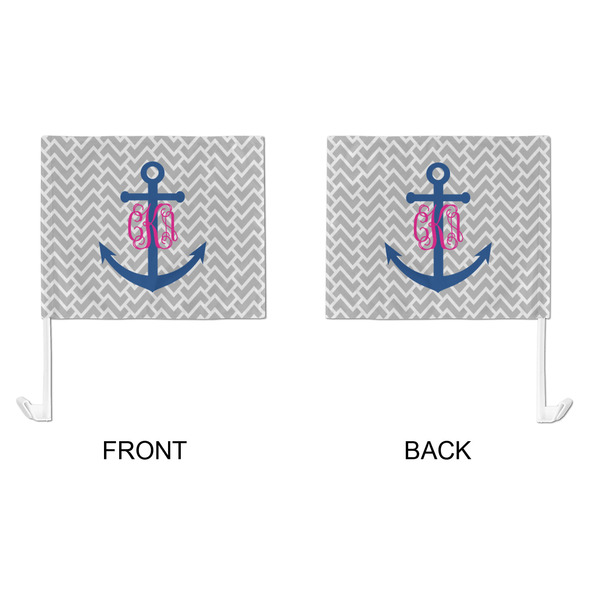 Monogram Anchor Car Flag - Large - APPROVAL