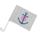 Monogram Anchor Car Flag - Small