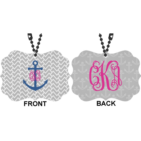 Monogram Anchor Car Ornament (Approval)