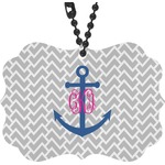 Monogram Anchor Rear View Mirror Charm (Personalized)