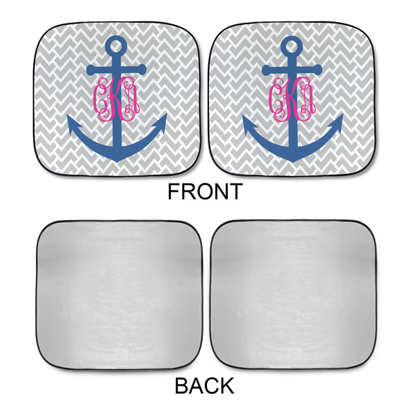Monogram Anchor Car Sun Shades - APPROVAL