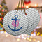 Monogram Anchor Ceramic Ornament