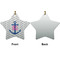 Monogram Anchor Ceramic Flat Ornament - Star Front & Back (APPROVAL)