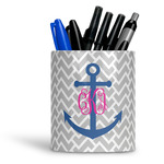 Monogram Anchor Ceramic Pen Holder