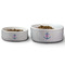 Monogram Anchor Ceramic Dog Bowls - Size Comparison