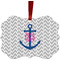 Monogram Anchor Christmas Ornament (Front View)