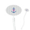 Monogram Anchor 7" Oval Plastic Stir Sticks - Clear