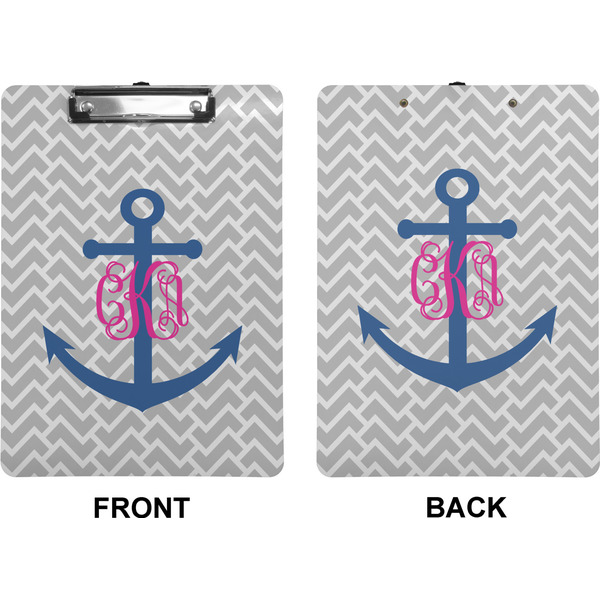 Monogram Anchor Clipboard (Letter) (Front + Back)