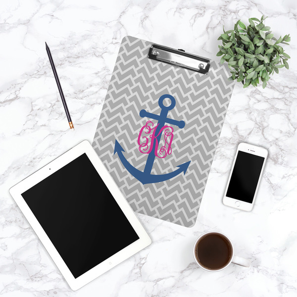 Monogram Anchor Clipboard - Lifestyle Photo