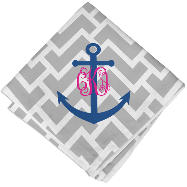 Custom Monogram Anchor Cloth Napkin