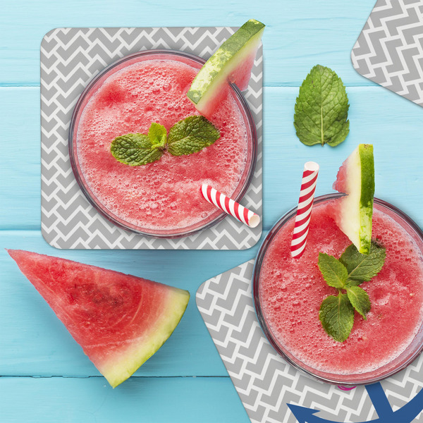 Monogram Anchor Coaster Set - LIFESTYLE