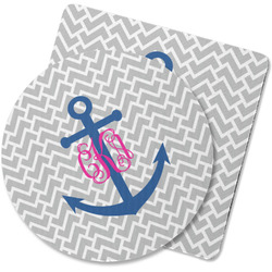 Monogram Anchor Rubber Backed Coaster (Personalized)