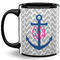 Monogram Anchor Coffee Mug - 11 oz - Full- Black