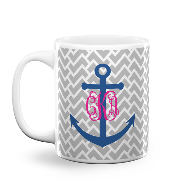 Custom Monogram Anchor Coffee Mug