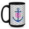 Monogram Anchor Coffee Mug - 15 oz - Black