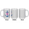Monogram Anchor Coffee Mug - 15 oz - White APPROVAL