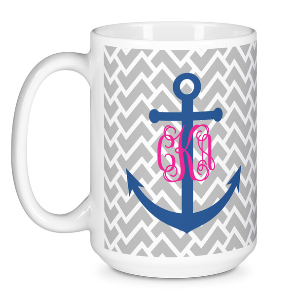Monogram Anchor Coffee Mug - 15 oz - White