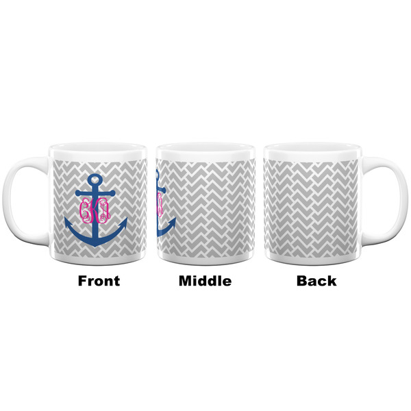 Monogram Anchor Coffee Mug - 20 oz - White APPROVAL