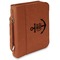 Monogram Anchor Cognac Leatherette Bible Covers with Handle & Zipper - Main