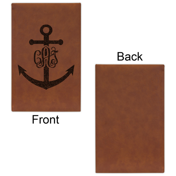 Monogram Anchor Cognac Leatherette Journal - Single Sided - Apvl