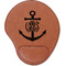 Monogram Anchor Cognac Leatherette Mouse Pads with Wrist Support - Flat