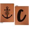 Monogram Anchor Cognac Leatherette Portfolios with Notepad - Large - Double Sided - Apvl