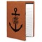 Monogram Anchor Cognac Leatherette Portfolios with Notepad - Large - Main