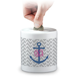 Monogram Anchor Coin Bank (Personalized)