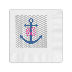 Monogram Anchor Coined Cocktail Napkins