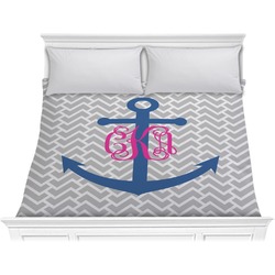 Monogram Anchor Comforter - King (Personalized)