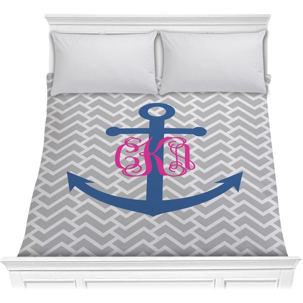 Custom Monogram Anchor Comforter - Full / Queen (Personalized)