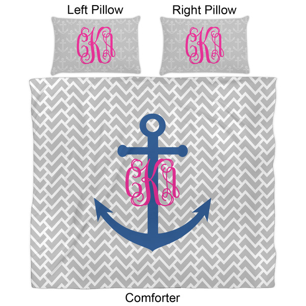 Monogram Anchor Comforter Set - King - Approval