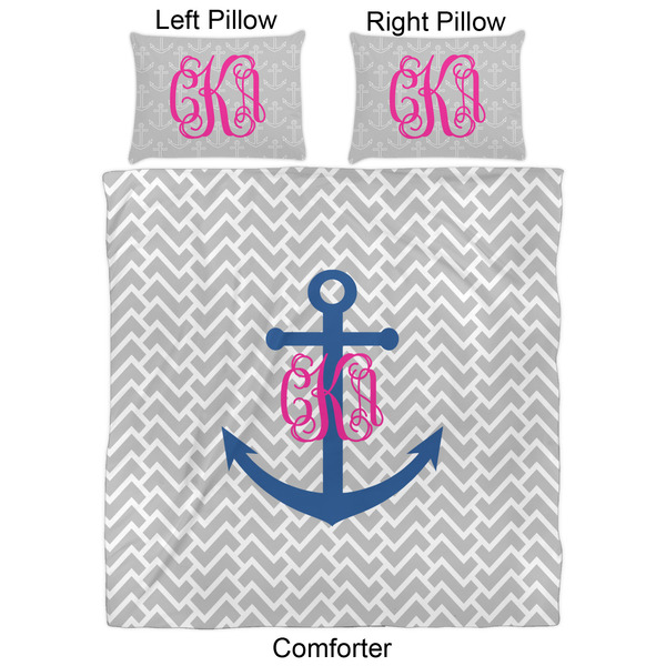 Monogram Anchor Comforter Set - Queen - Approval