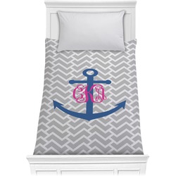 Monogram Anchor Comforter - Twin (Personalized)
