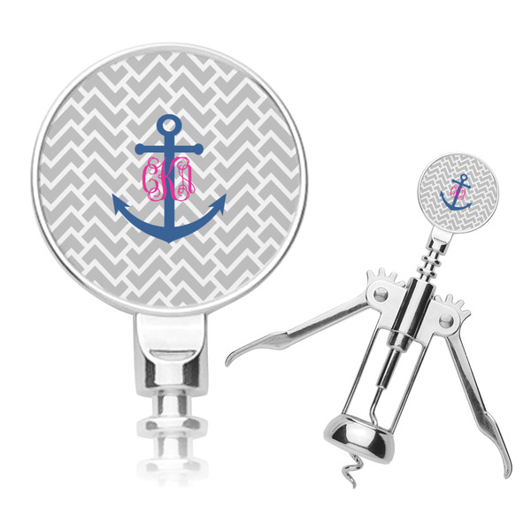 Custom Monogram Anchor Corkscrew (Personalized)