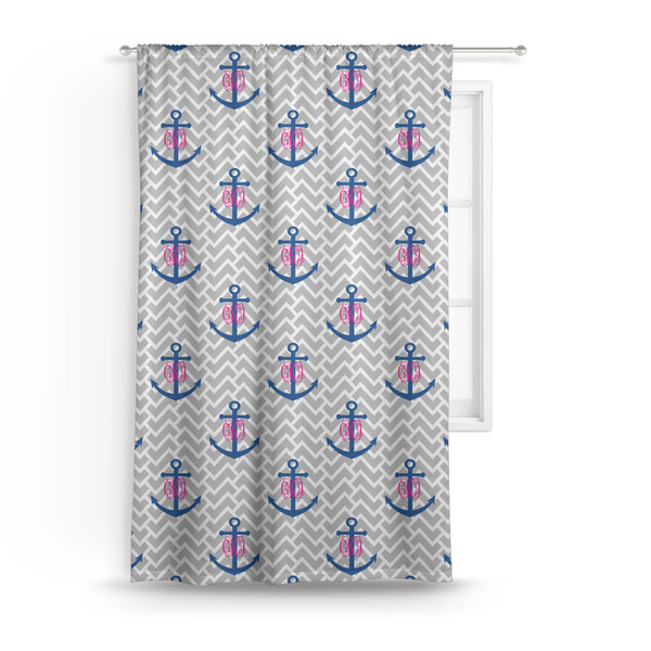Custom Monogram Anchor Curtain - 50"x84" Panel